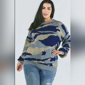 Camouflage Patterned Sweater